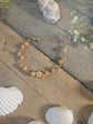 Natural Stone Crystal Flower Charm Bracelets  Rose Gold Plated